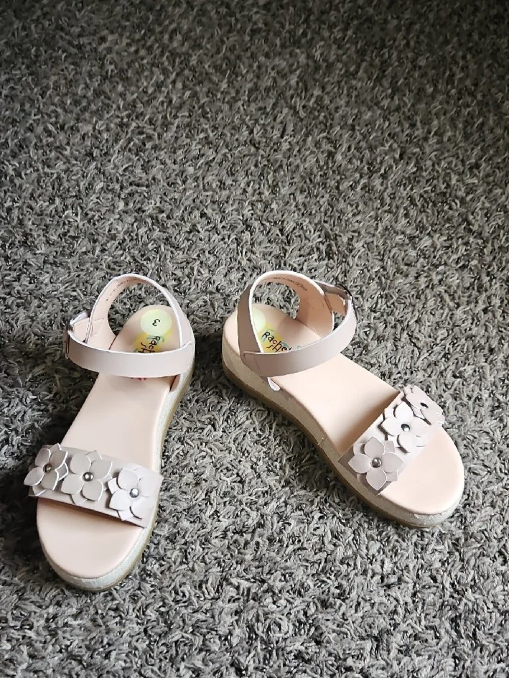 Rachel Shoes Kids Floral Ankle-Strap Sandals - Pale Pink